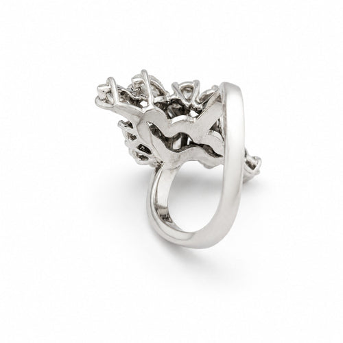 Bague 48 Bague en or blanc 18 carats et diamants 58 Facettes 33708
