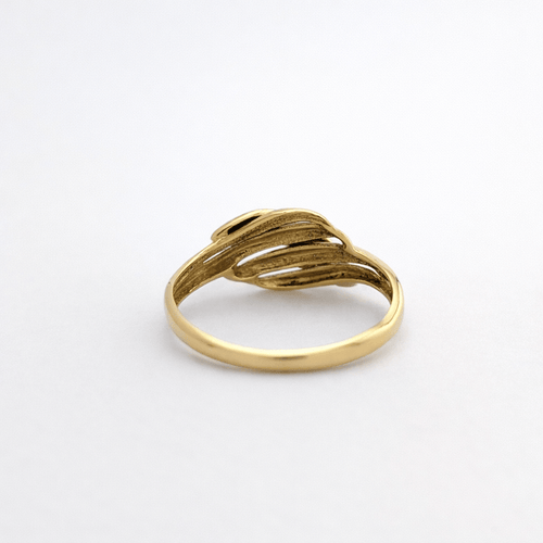 Bague 53 Bague entrelacs en or jaune 18 carats et saphirs bleus 58 Facettes 34677
