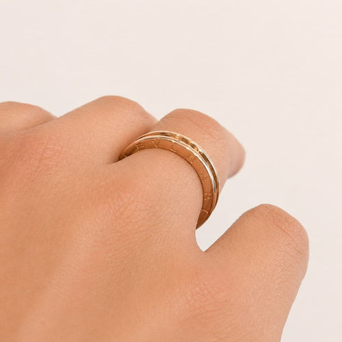 Bague 61 BVLGARI - Bague B.zero1 en or rose 18 carats 58 Facettes 34685