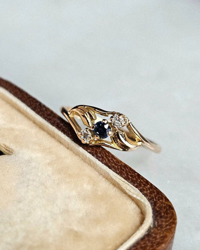 Bague 52 Bague saphir et diamants en or rose 18 carats 58 Facettes 470