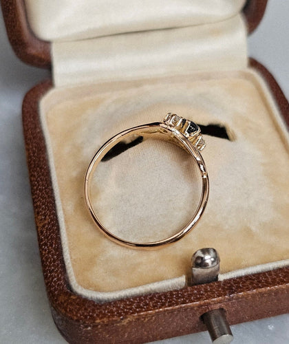 Bague 52 Bague saphir et diamants en or rose 18 carats 58 Facettes 470