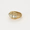 Bague 50 Bague dôme ajourée en or jaune et gris 18K, diamants 58 Facettes CHAL0552