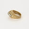 Bague 50 Bague dôme ajourée en or jaune et gris 18K, diamants 58 Facettes CHAL0552