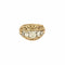 Bague 50 Bague dôme ajourée en or jaune et gris 18K, diamants 58 Facettes CHAL0552