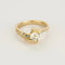 Bague 52 Bague asymétrique solitaire en or jaune 18K et diamants 0,60 ct 58 Facettes DRE1847