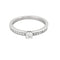 Bague 52.5 Bague solitaire en or blanc 18K avec diamant 0,20 ct 58 Facettes GU295