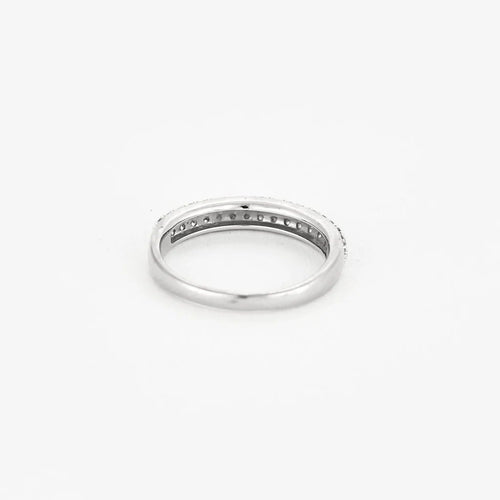 Bague 53 Alliance semi-pavée en or blanc 18K et diamants 0,68 ct 58 Facettes CLA0366