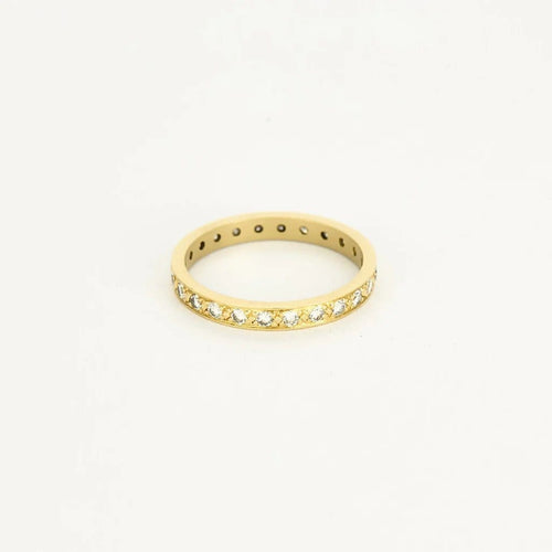 Bague 58.5 Alliance américaine en or jaune, diamants 1,20 cts 58 Facettes TOU1500X2