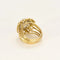 Bague 51 Bague dôme ajourée en or jaune et blanc 18K avec diamants 58 Facettes SEN2429X2