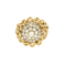 Bague 51 Bague dôme ajourée en or jaune et blanc 18K avec diamants 58 Facettes SEN2429X2