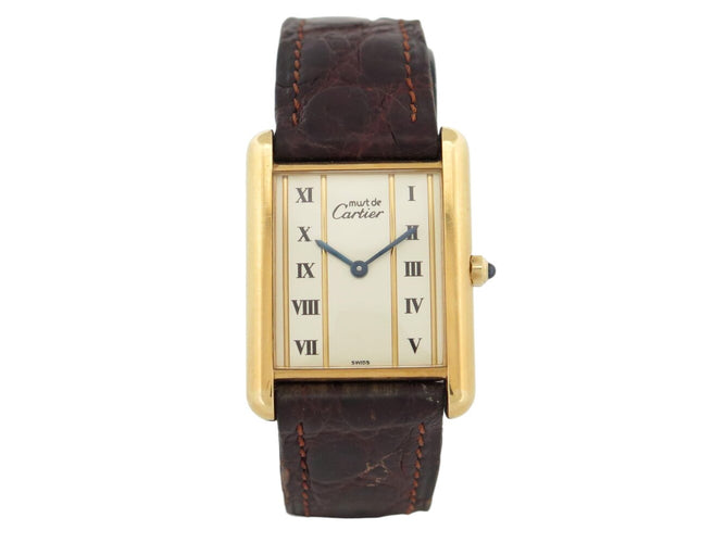 Montre Cartier Tank Must - Montre quartz vermeil référence 681006 58 Facettes 272827
