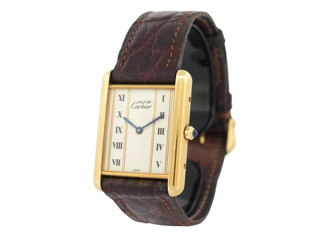 Montre Cartier Tank Must - Montre quartz vermeil référence 681006 58 Facettes 272827