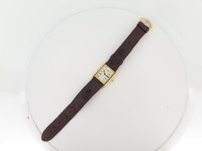 Montre Cartier Tank Must - Montre quartz vermeil référence 681006 58 Facettes 272827