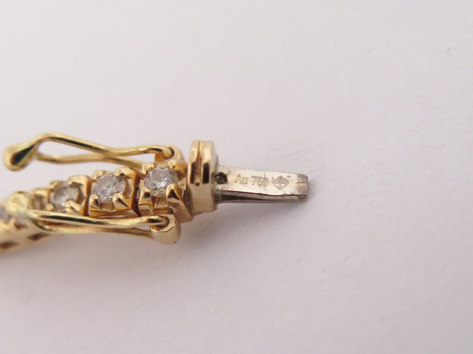 Bracelet Mauboussin Tu es ma rivière d'amour - Bracelet en or jaune 18k et diamants 2 ct 58 Facettes 272530