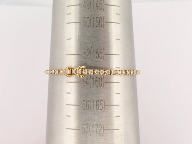 Bracelet Mauboussin Tu es ma rivière d'amour - Bracelet en or jaune 18k et diamants 2 ct 58 Facettes 272530