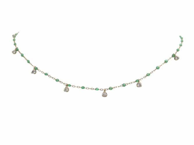 Collier GIGI CLOZEAU Supreme - Collier en or jaune 18k avec diamants et émeraudes 58 Facettes 272243
