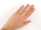 Bague 51 Bague marguerite T51 en or blanc 18k avec émeraude et diamants 58 Facettes 272543