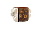 Bracelet Hermès Médor Collier de Chien - Bracelet en cuir de lézard niloticus argenté 58 Facettes 272558