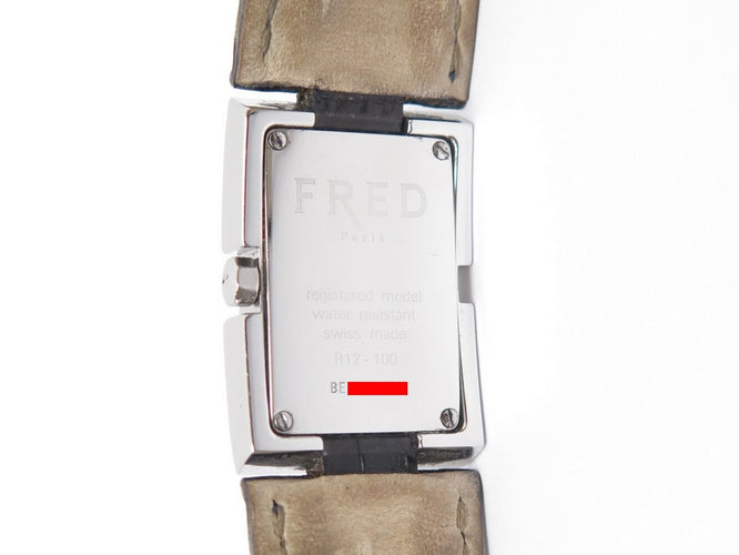 Montre FRED R12-100 - Montre quartz femme 30 mm en acier palladié 58 Facettes 241316