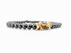 collar de dos hileras con perlas de hematites negras, oro amarillo de 18k y diamantes de 0,67ct 