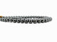 collar de dos hileras con perlas de hematites negras, oro amarillo de 18k y diamantes de 0,67ct 