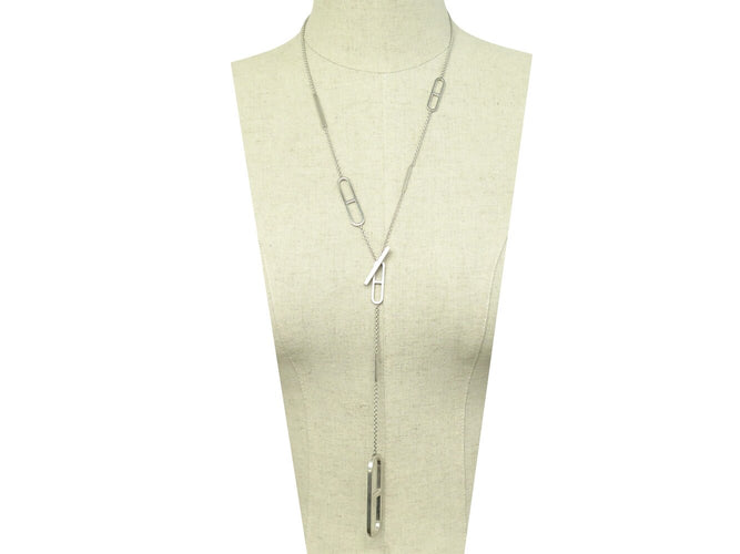 colar HERMES sautoir ever chaine d'ancre 77 cm Prata 925 35gr 