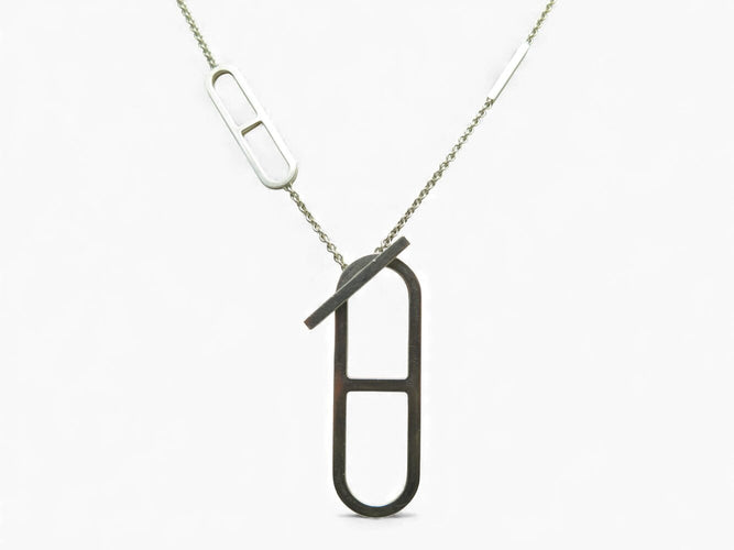 colar HERMES sautoir ever chaine d'ancre 77 cm Prata 925 35gr 