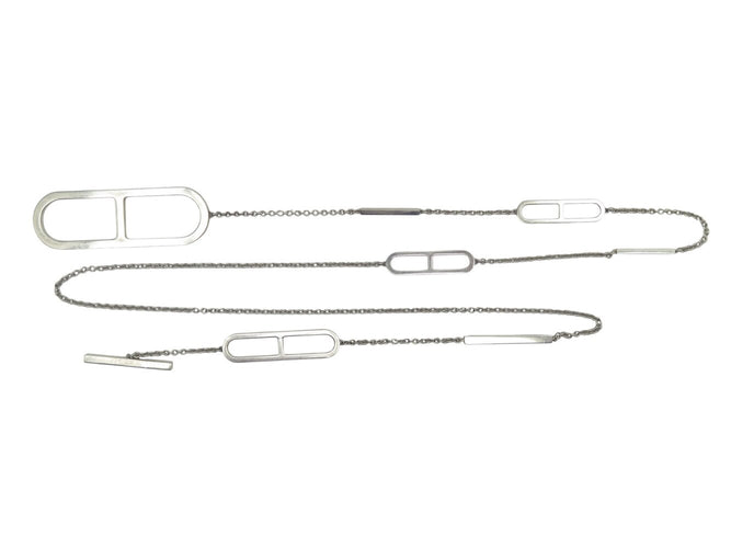 colar HERMES sautoir ever chaine d'ancre 77 cm Prata 925 35gr 
