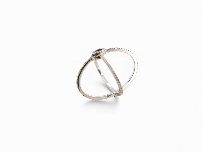 Bague 50 Gucci GG Running - Bague 7 mm en or blanc 18k et diamants (T50) 58 Facettes 271884