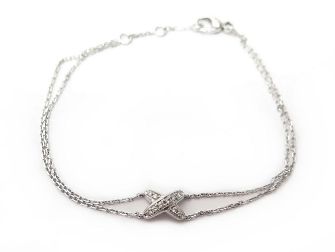 Bracelet Chaumet Jeux de Liens - Bracelet 17 cm en or blanc 18k et diamants 58 Facettes 242580