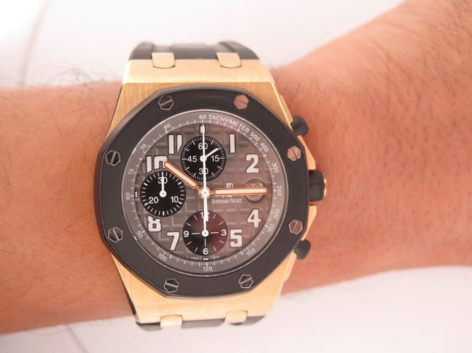 Montre Audemars Piguet Royal Oak Offshore - Montre chronographe en or rose 18K 58 Facettes 266644