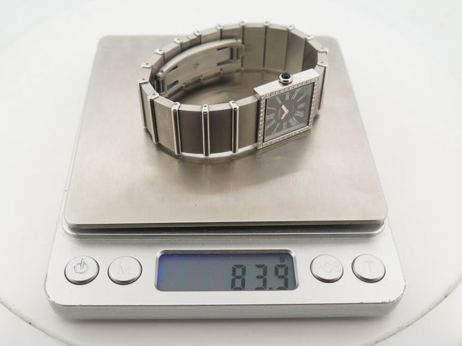 Montre Chanel Mademoiselle - Montre quartz en acier brossé et diamants 58 Facettes 267770