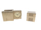 Montre vintage set HERMES pendule + briquet de table cubique plaque or clock & lighter 58 Facettes 267300
