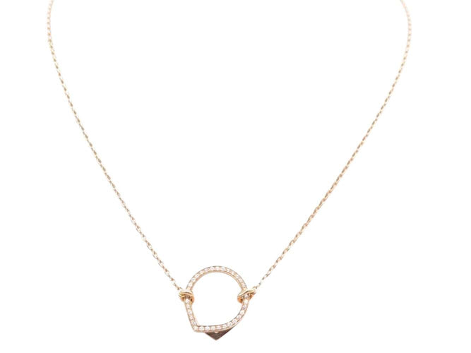 Collier Repossi Antifer - Collier pendentif pavé de diamants en or rose 18K 58 Facettes 270174