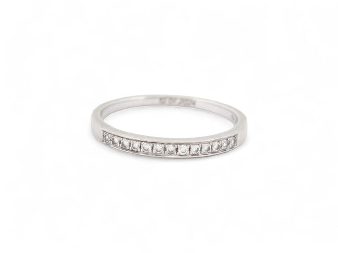 Bague 50 bague solitaire 0.63ct gia t50 or blanc 18k + alliance sertie diamant 0.1ct 58 Facettes 270398