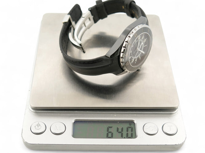 ceas CHANEL j12 h5695 quartz 33 mm ceramică & curea din piele 
