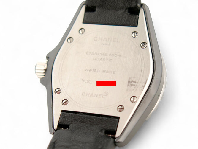 ceas CHANEL j12 h5695 quartz 33 mm ceramică & curea din piele 