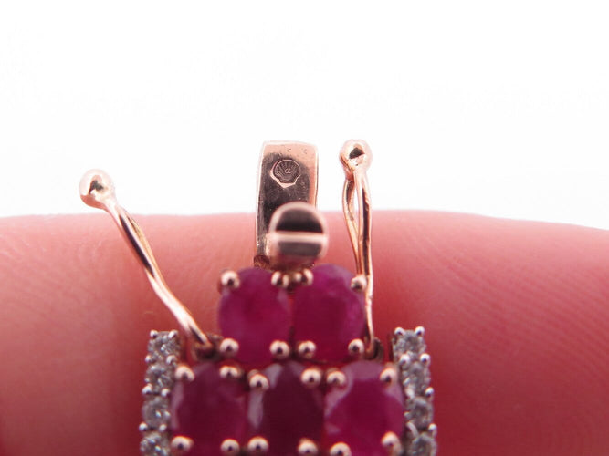 Bracelet Michael Christoff - Bracelet style tapis en or rose 14k rubis et diamants 58 Facettes 269285