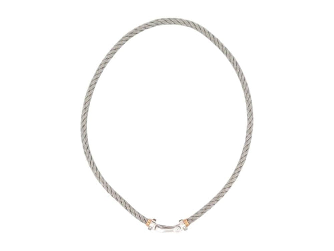 Bracelet FRED Grand Force 10 - Bracelet double tour en or blanc 18K et diamants 58 Facettes 271155