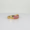 Bague 53 Bague vintage jonc en or jaune 18k avec rubis et diamants 58 Facettes 2511004
