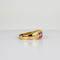 Bague 53 Bague vintage jonc en or jaune 18k avec rubis et diamants 58 Facettes 2511004