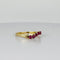 Bague 54 Bague chevron vintage en or jaune 14 carats et rubis 58 Facettes 2505007