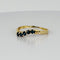 Bague 54 Bague chevron vintage en or jaune 14 carats et saphirs bleus 58 Facettes 2505009