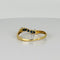 Bague 54 Bague chevron vintage en or jaune 14 carats et saphirs bleus 58 Facettes 2505009