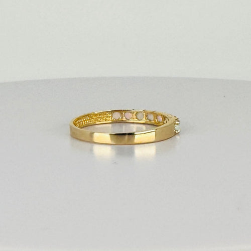 Bague 60 Bague vintage en or jaune 14k avec 8 opales 58 Facettes 2511009