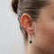 Boucles d'oreilles Boucles d'oreilles vintage en or jaune et malachite verte 58 Facettes 2505019