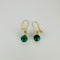 Boucles d'oreilles Boucles d'oreilles vintage en or jaune et malachite verte 58 Facettes 2505019
