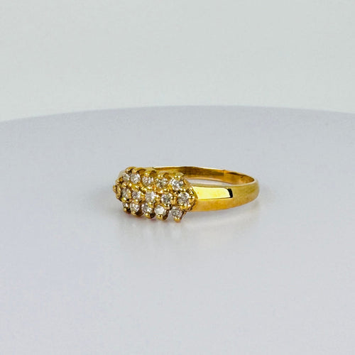 Bague 62 Bague vintage en or jaune 18k et diamants 58 Facettes 2601018