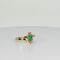 Bague 54 Bague vintage en or jaune 18 carats avec tourmalines vertes et diamants 58 Facettes 2508012
