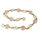 Bracelet Bracelet vintage en or jaune 14 carats et quartz rose 58 Facettes 2508034